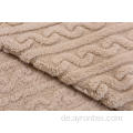 Weiches Handgefühl Polyester Jacquard Sherpa Fleece Fabric